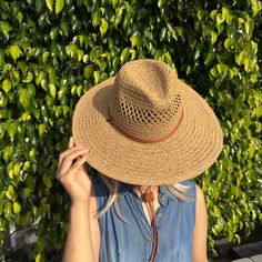 Straw hat Wide Brim Hat with Chin Cord Boater hat, hiking hat, fashion hat, UPF 50+ Woven straw cowboy hat with concho. 100% straw Adjustable inner drawstring Brim: 4.5 in.   FUR FELT HATS OR WOOL HAT  ] ●  to dust off, use a soft brush. Gently brush, working your way around in a counter-clockwise direction. ●  Steam it to shape if necessary    FUR FELT HATS OR WOOL HAT  ] ●  to dust off, use a soft brush. Gently brush, working your way around in a counter-clockwise direction. ●  Steam it to shape if necessary  [ STRAW HATS ] ●  Spot cleans the brim only using a soft cloth and cold water then allows it to naturally dry. ●  Steam your hat to reshape, if necessary.  [ SUEDE LEATHER HATS] ●  It's best to treat it with a spray-on suede and nubuck protector as soon as you get your hat. ●  Use a One Size Wide Brim Crochet Hat For Warm Weather, Adjustable Lightweight Crochet Hat For Warm Weather, Casual Brimmed Crochet Hat With Upf 50+, Casual Crochet Hat With Upf 50+ And Brimmed Shape, Lightweight Crochet Fedora Hat For Warm Weather, Casual Braided Brimmed Hat, Casual Adjustable Crochet Hat With Upf 50+, Casual Crochet Hat With Upf 50+ And Adjustable Fit, Casual Straw Sun Hat With Short Brim