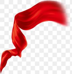 the red silk is flying in the wind, transparent background png clipart free