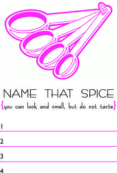 the name that spice is written in pink ink on a white paper with scissors and measuring tape