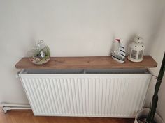 a radiator and some plants on top of it