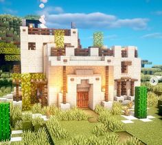 an image of a house in minecraft