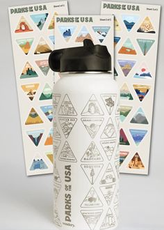 Water Bottles & Drinkware Wondery Parks of the USA Bucket List Water Bottle wondery. Usa Bucket List, Matte Powder, Water Bottle Stickers, Stay Hydrated, Plan Your Trip, Laser Engraving, Reusable Water Bottle, Are You The One, Bucket List