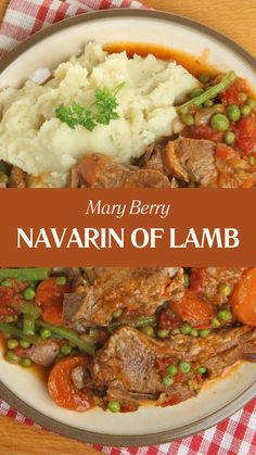 Mary Berry Navarin Of Lamb Lamb Navarin, Lamb And Potatoes, Mary Berry Recipes, Fresh Peas, French Green Beans, Mary Berry Recipe