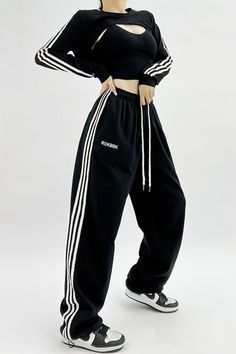 Price: $38.00 Material: 78% Cotton+30% Polyester Style: Hip Hop Size: S, M, L, XL Color: Navy Blue, White, Grey, Red, Black, Applicable Season: Spring, Summer Occasion: Outdoor, Daily, Hip Hop, Jazz, Dance, Woman Hip Hop Outfits, Hip Hop Pants For Women, Dancewear Outfits Practice, Cool Dancers Outfit, All Black Dance Outfit Hip Hop, Hip Hop Costumes Women, Black Hip Hop Outfit, Hip Hop Dance Costume Ideas, Cute Dance Clothes