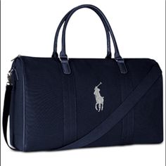 Polo By Ralph Lauren Travel Bag Blue Color Approximate Dimensions: 20”Wide X12”Tall X8”Deep 8” Straps Ralph Lauren Travel Bag, Green Canvas Bag, Black Duffle Bag, Traveling Bag, Nylon Travel Bag, Green Tote Bag, Suitcase Bag, Ralph Lauren Bags, Ralph Lauren Leather