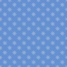 a blue background with white snowflakes on it