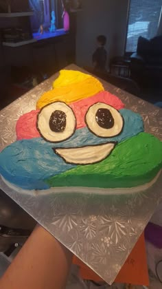 a cake that has been decorated to look like a cartoon character