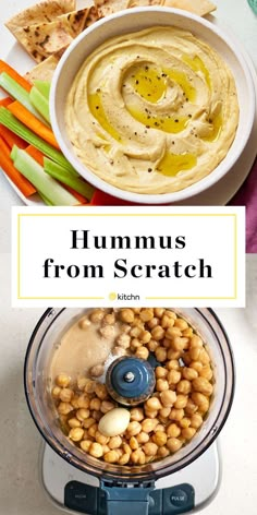 hummus from scratch in a food processor