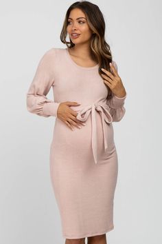 Maternity Dresses Winter, Winter Maternity Dress, Fall Maternity Dress, Knit Maternity Dress, Gender Reveal Outfit, Pink Maternity Dress, Winter Maternity Outfits, Maternity Sweater Dress