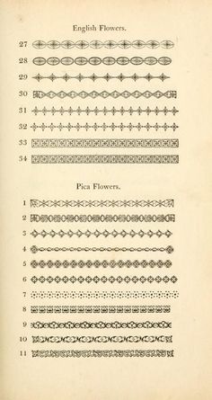 Issued with'A specimen of cast ornamentsLondon1798 Gemotrical Patterns, Bracelet Tatoo, Armband Tattoos, Old Patterns, Free Internet, Print Inspiration, Book Binding, Minimalist Tattoo, Free Downloads