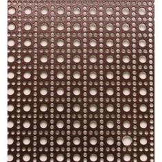 a metal sheet with holes and circles on it