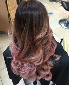 Pink Hair Tips, Red Balayage Hair, Pink And Brown, Golden Rose, Dye My Hair, Hair Inspo Color, Winter Hairstyles, Ombre Hair, Purple Hair