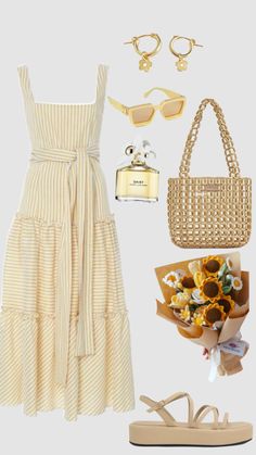 summer ootd #summerlook Outfit Ideas For Vacation Summer, Outfit Ideas For Vacation, Summertime Outfits, Honeymoon Outfits, Summer Ootd, Elegant Dresses Classy, Preppy Style Summer