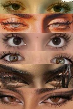 an image of different eyes with long lashes