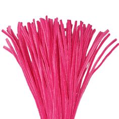 pink colored straws on white background