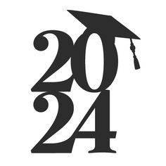 a black and white graduation cap with the number twenty two