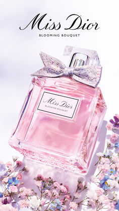 A fresh and tender fragrance composed like a bouquet of newly blossomed flowers. A spontaneous and surprising bouquet for immediate pleasure. #missdior Accessories Drawing, Wishlist 2024, Symbols And Meanings, The Perfume, Dior Addict