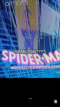 an old television screen with the title spiderman across the silververses on it