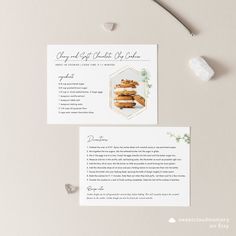 an image of a recipe card with cookies on it