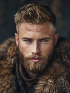 Discover 30 Bold Viking Hairstyles for Men: From Braided Classics to Modern Undercut Inspirations Blond Viking Men, Viking Oc Male