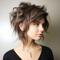 Modern Short Shag, Short Shaggy Haircuts, Short Shag Haircuts, Shaggy Short Hair, Shaggy Haircuts, Shag Haircuts, Short Shag, Messy Short Hair