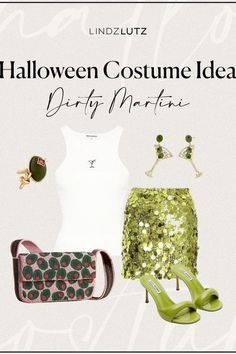 a woman's outfit and handbag with the words halloween costume ideas