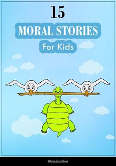 the cover of 15 memorable stories for kids, featuring two seagulls and a turtle