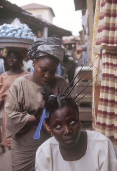 // @zaraaudu Bruno Barbey, Hair Threading, I Love Being Black, Vintage Black Glamour, Lagos Nigeria, African Culture, African Beauty, African Hairstyles