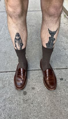 Knee Piece Tattoo, Shin Tattoos Traditional, Full Leg Patchwork Tattoos, Men’s Shin Tattoo, Matching Calf Tattoos, Traditional Tattoo Art Men, Feet Tattoos For Men, Side Calf Tattoo, Traditional Tattoo Torso