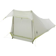 the back side of a white tent on a white background