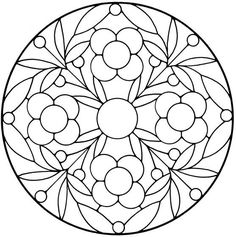 a black and white image of a circular design