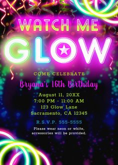 the glow party is going on