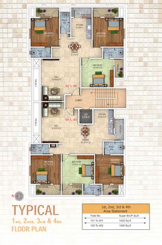 the typical floor plan for an apartment