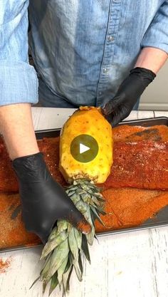 3.3M views · 4.4K comments | I'll never make BBQ Ribs any other way | I'll never make BBQ Ribs any other way

My recipe combines pork ribs, a pineapple and honey to make a delicious family meal. This yummy recipe is great... | By The Gooch | Let's do it. Just put the
pineapple right down into the honey. Just up and down. Just
get it totally covered. Then take your ribs and then just
take your rub and just put that rub right all over those ribs.
Just rub it in. That's why they call it a rub. These are going
to be the best tastin' ribs. Put that over. Just rub it all
over. I take a handful of the brown sugar and just put the
brown sugar in with it. Rub that in. Do both sides. Don't
forget you gotta do both sides and then take a little of the
granulated sugar and just put a little bit of gran Pineapple Ribs Oven, Pineapple Wrapped Ribs, Pork Ribs Wrapped Around Pineapple, Ribs Wrapped Around Pineapple, Pineapple Ribs Recipe, Baby Ribs Recipe, Pineapple Ribs, Ribs With Pineapple, Bbq Ribs In Oven