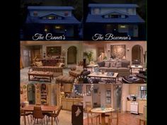 there are pictures of different rooms in the house