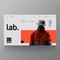 an image of a man wearing a hat and jacket with the word lab on it