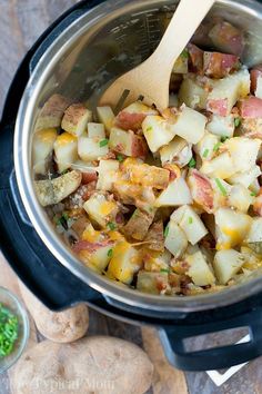 the food is being cooked in the crock pot and ready to be put into the slow cooker