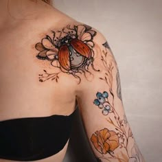 Practice Tattooing, Taboo Tattoo, Beetle Tattoo, Lady Bug Tattoo, Bug Tattoo, Insect Tattoo, Bee Tattoo, Creative Tattoos, Love Tattoos