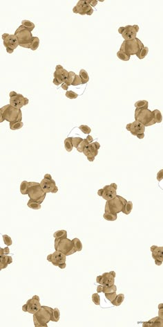 a group of teddy bears on a white background