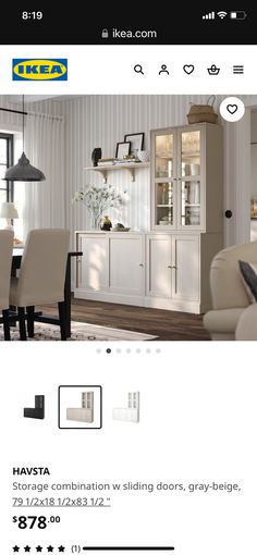 the ikea website has an image of a dining room and living room with furniture