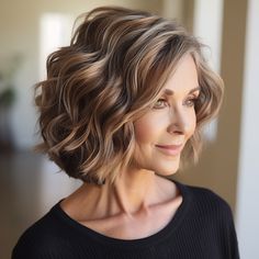 Medium Length Hairdos Wedding, Wavy Bob Hairstyles Over 50, Light Curls Medium Hair, Short Bob With Curls, Shoulder Length Wavy Hairstyles, Bangs Shoulder Length Hair, Stacked Bob Haircuts, Too Cute To Handle, Medium Length Wavy Hair