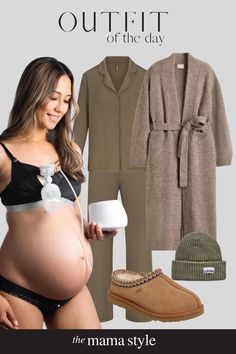 Discover the ultimate postpartum outfit: Experience comfort, convenience, and style with the Hotmilk pumping and nursing bra. Postpartum Loungewear, Ugg Slipper, Embroidered Slippers, Post Partum Outfits, H&m Shoes, Mama Style, Ugg Slippers, Nursing Bra, Pajamas Set