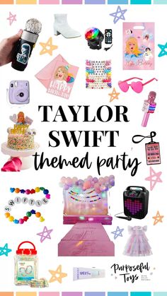 the cover of taylor swift's themed party