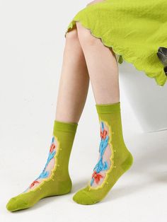 Step into whimsical charm with our Adorable Printed Socks. These socks feature a variety of cute and playful prints that are sure to bring joy to your day. From charming animals to fun patterns, there's something for everyone in our collection. Crafted from soft and cozy materials, these socks offer both comfort and style. Whether you're lounging at home or adding a pop of personality to your outfit, our adorable printed socks are the perfect choice. Treat your feet to a dose of cuteness with ou Cute Multicolor Socks For Gifts, Playful Green Socks For Stocking Stuffers, Cute Green Socks For Spring, Spring Cotton Socks Gift, Cotton Socks For Spring Gift, Multicolor Socks For Gifts, Spring Gift Cotton Socks, Comfortable Green Socks For Gifts, Green Summer Socks