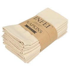 a stack of folded napkins sitting on top of each other