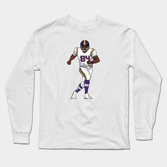 Randy Moss Pixel Art. A retro-style pixelated illustration capturing the iconic football player, Randy Moss, in a dynamic pose. -- Choose from our vast selection of Long Sleeve T-Shirts to match with your favorite design to make the perfect custom graphic Long Sleeve T-shirt. Pick your favorite: Classic or Premium. Customize your color! For men and women. Randy Moss T Shirt, Griddy Dance, Randy Moss, Dynamic Pose, Dynamic Poses, Football Player, Graphic Long Sleeve, Performance Art, Long Sleeve T Shirt