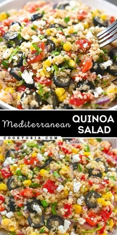 Mediterranean Quinoa Salad Recipes, Easy Quinoa Bowls, Mediterranean Salad Recipe, Mediterranean Quinoa, Easy Quinoa, Salad Diet, Mediterranean Quinoa Salad, Mediterranean Salad, Quinoa Salad Recipes