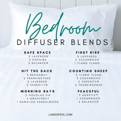 Relaxing Bedroom Diffuser Blends, Bedroom Diffuser Blends, Diffuser Blends For Bedroom, Bedroom Oil Blends, Bed Time Essential Oil Blends, Bedroom Diffuser, Bedtime Diffuser Blends, Hotel Diffuser Blend, Clean Bedroom Diffuser Blend