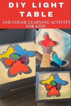 DIY light table for kids Light Exploration Preschool, Toddler Light Table, Pmld Activities, Light Table Ideas For Preschoolers, Light Table For Kids, Light Table Activities, Ladybug Classroom, Light Box Activities, Kindergarten Sensory