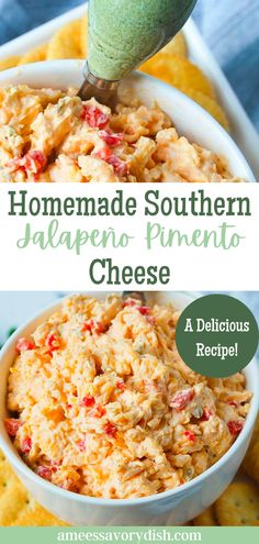 homemade southern jalapeno pinento cheese recipe in a bowl